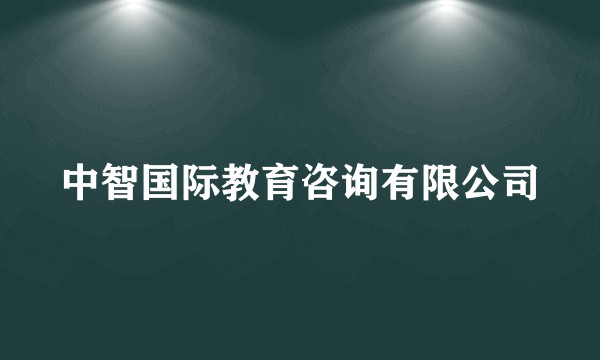 中智国际教育咨询有限公司