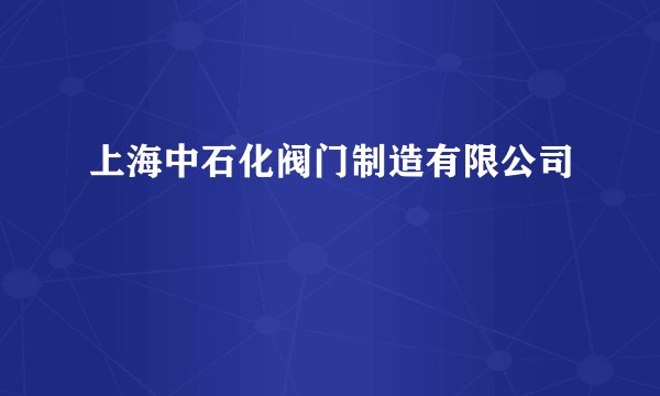 上海中石化阀门制造有限公司