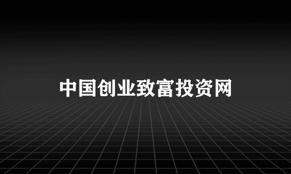 中国创业致富投资网