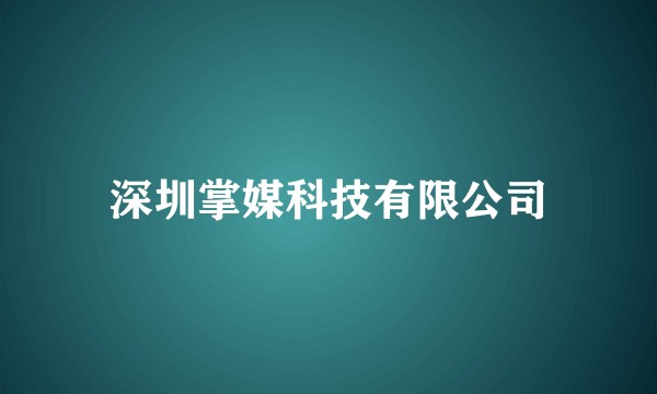 深圳掌媒科技有限公司