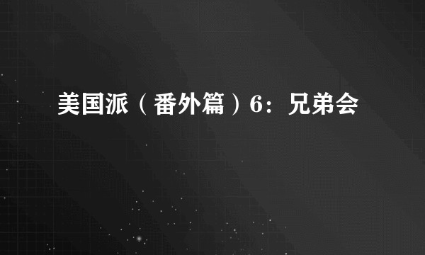 美国派（番外篇）6：兄弟会
