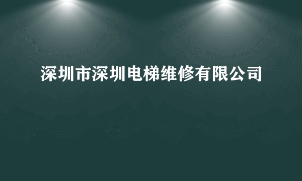 深圳市深圳电梯维修有限公司