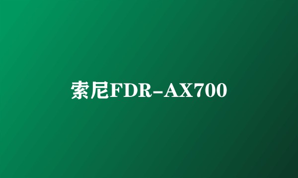 索尼FDR-AX700