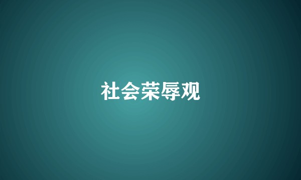 社会荣辱观