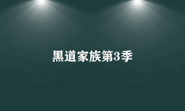 黑道家族第3季