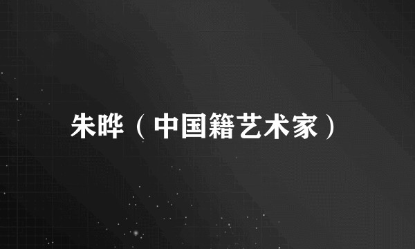 朱晔（中国籍艺术家）