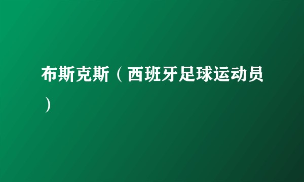 布斯克斯（西班牙足球运动员）