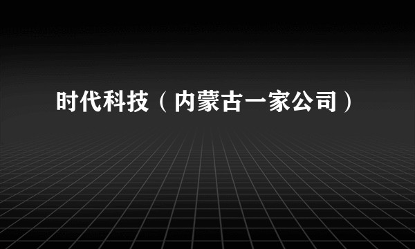 时代科技（内蒙古一家公司）