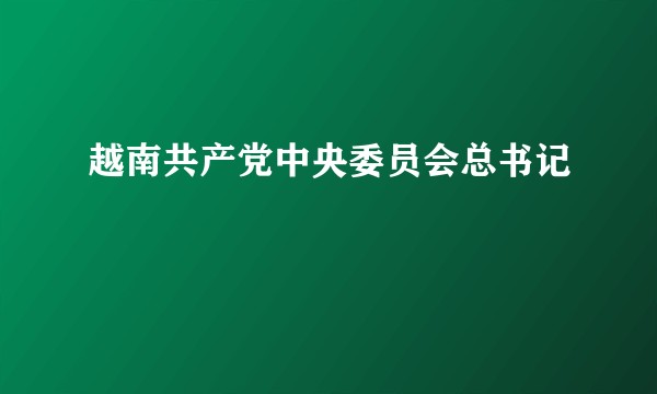 越南共产党中央委员会总书记