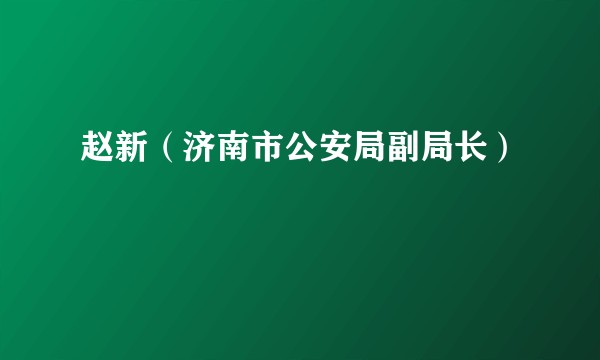 赵新（济南市公安局副局长）
