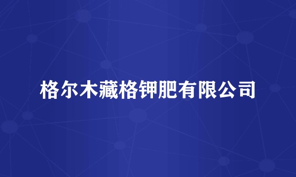 格尔木藏格钾肥有限公司