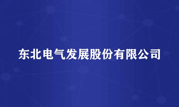 东北电气发展股份有限公司