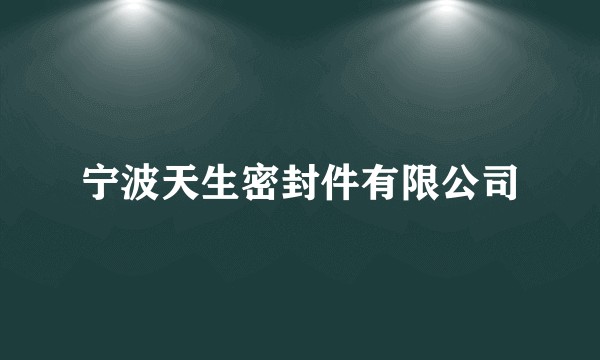 宁波天生密封件有限公司
