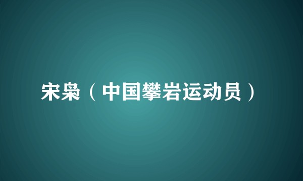 宋枭(中国攀岩运动员)
