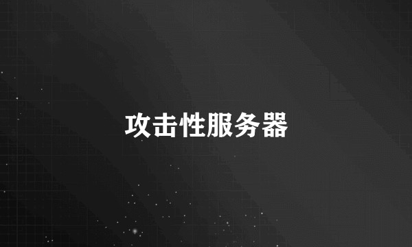 攻击性服务器