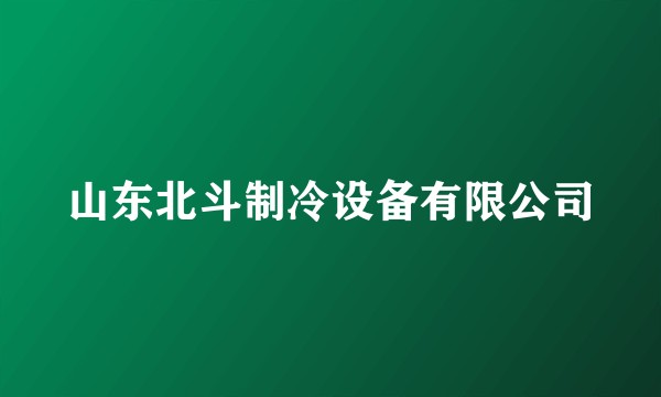 山东北斗制冷设备有限公司