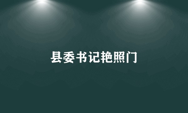 县委书记艳照门