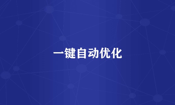 一键自动优化