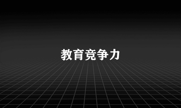 教育竞争力