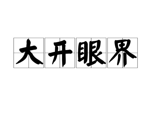 大开眼界（汉语成语）