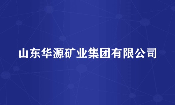 山东华源矿业集团有限公司