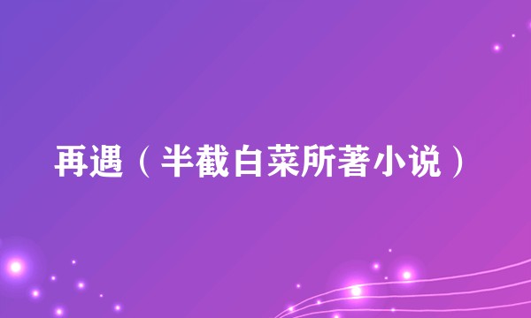再遇（半截白菜所著小说）