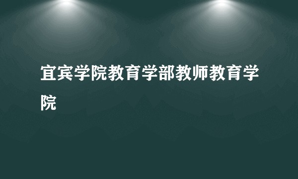 宜宾学院教育学部教师教育学院