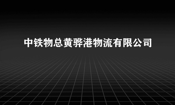 中铁物总黄骅港物流有限公司