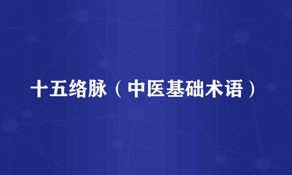 十五络脉（中医基础术语）
