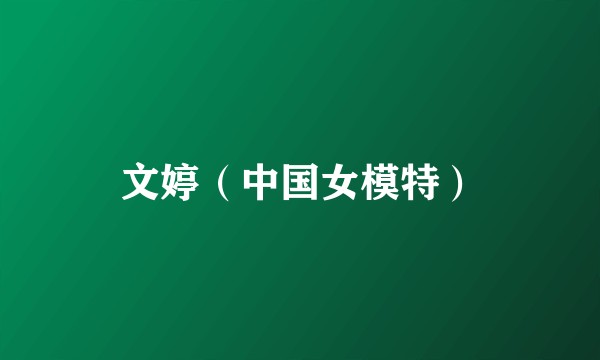 文婷（中国女模特）