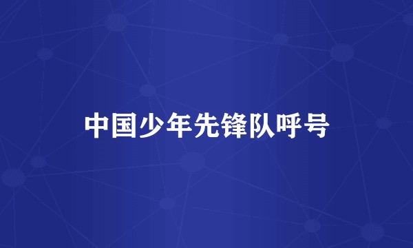 中国少年先锋队呼号
