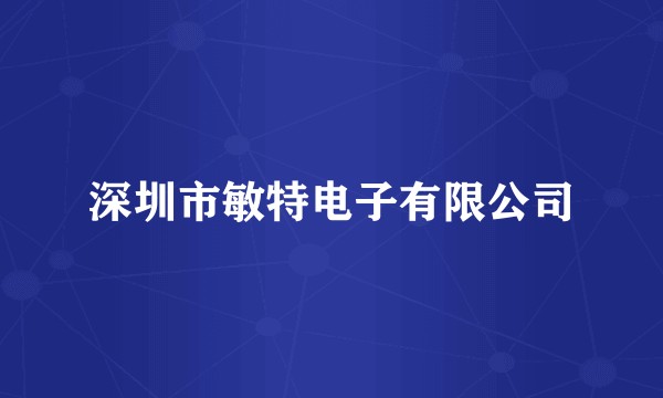 深圳市敏特电子有限公司