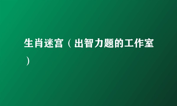 生肖迷宫（出智力题的工作室）