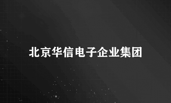 北京华信电子企业集团