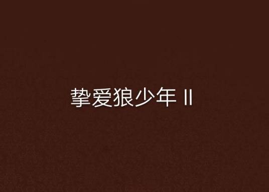 挚爱狼少年Ⅱ（2006年11月朝华出版社出版图书）