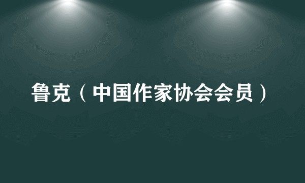 鲁克（中国作家协会会员）