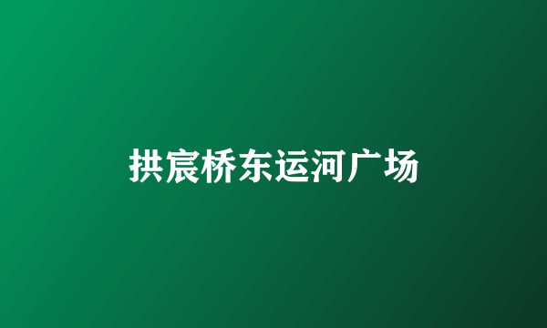 拱宸桥东运河广场