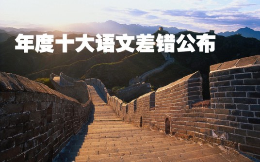 十大语文差错