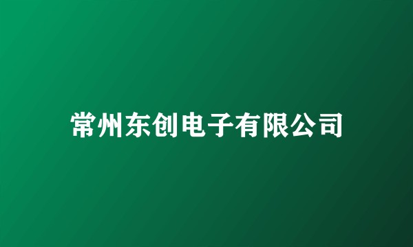 常州东创电子有限公司