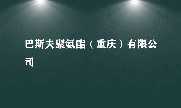 巴斯夫聚氨酯（重庆）有限公司