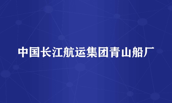 中国长江航运集团青山船厂