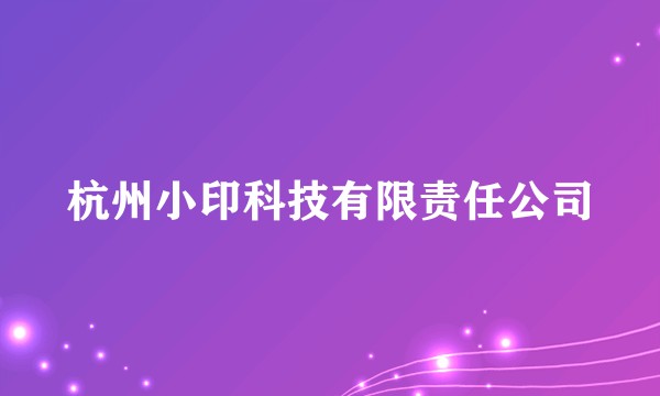 杭州小印科技有限责任公司