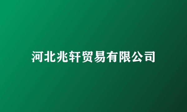 河北兆轩贸易有限公司