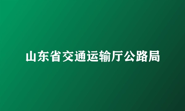 山东省交通运输厅公路局