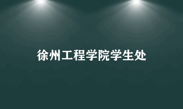 徐州工程学院学生处
