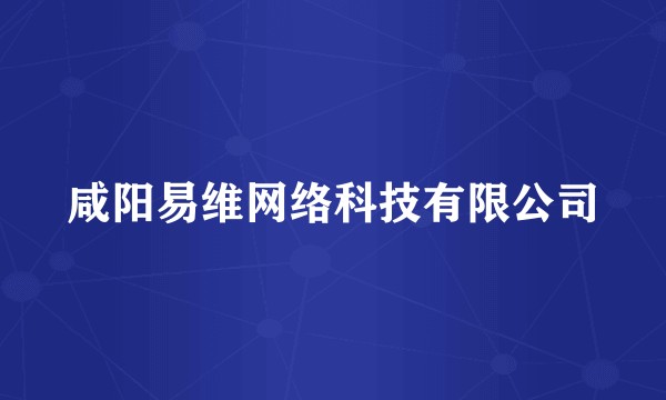 咸阳易维网络科技有限公司