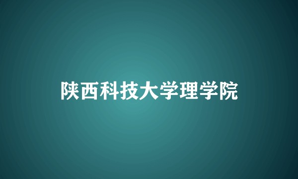陕西科技大学理学院