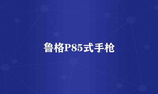 鲁格P85式手枪