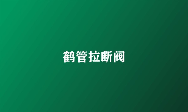鹤管拉断阀