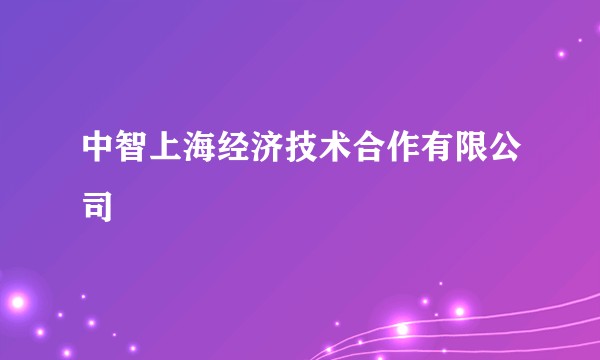 中智上海经济技术合作有限公司